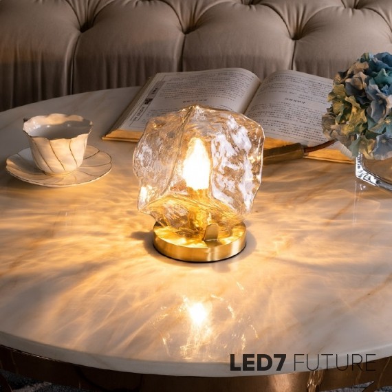 Loft Industry Modern - Glass Stone Table